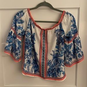 Jealous Tomato Floral Off Shoulder Top